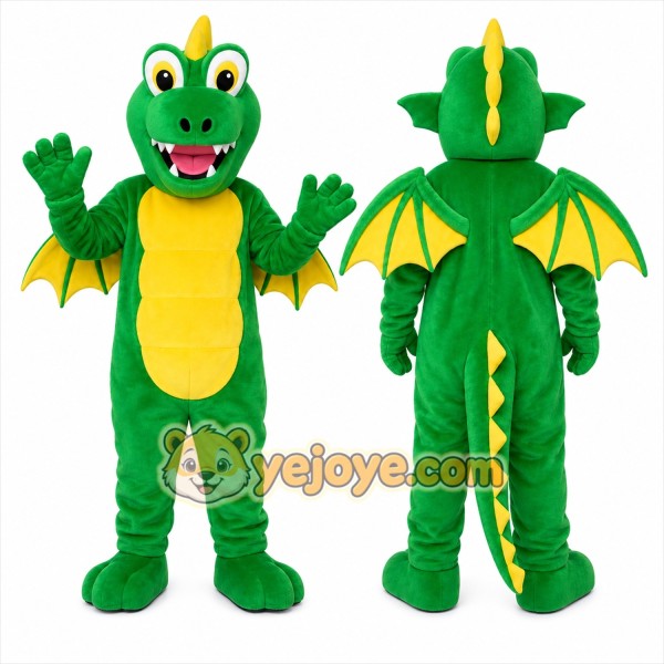 Green Dragon Mascot Costume