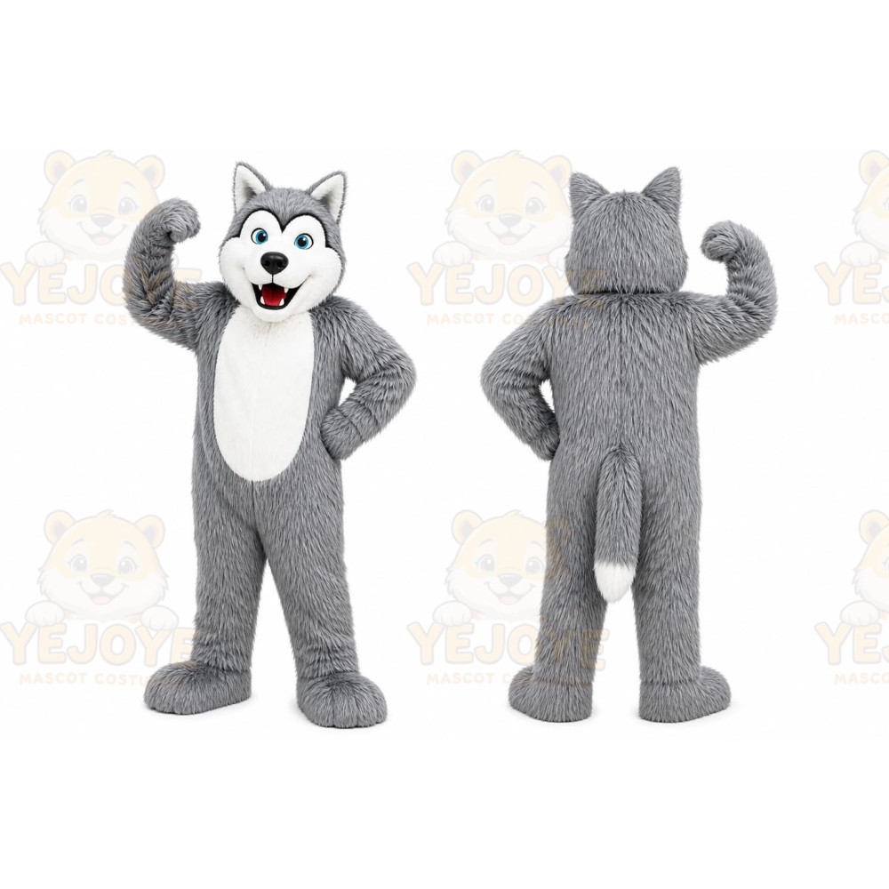 Gray Wolf Mascot Costume