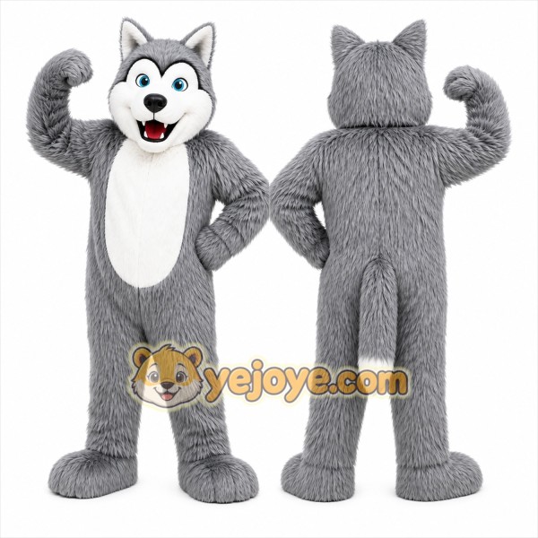Gray Wolf Mascot Costume
