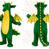 Green Dragon Mascot Costume