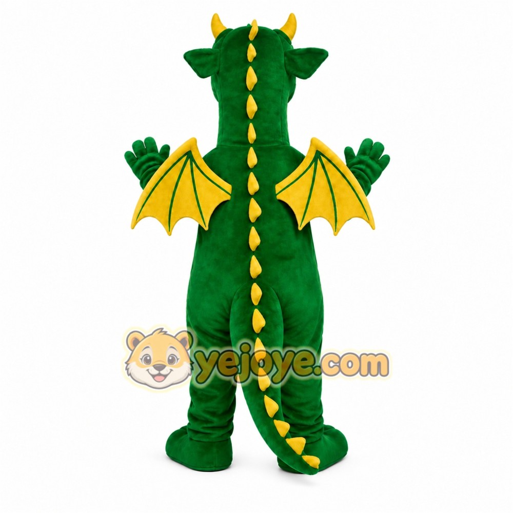 Green Dragon Mascot Costume Green Dragon Mascot Costume