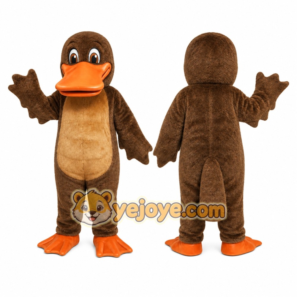 Brown Duck Mascot Costume Brown Duck Mascot Costume