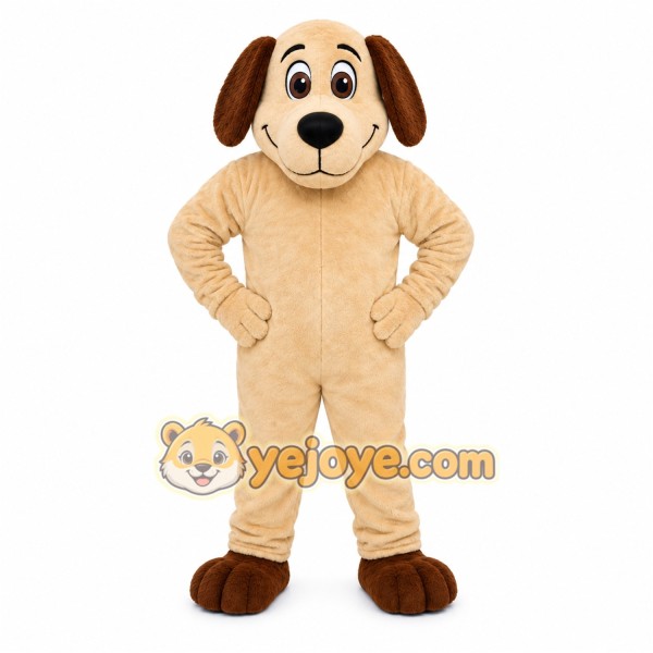 Beige Puppy Mascot Costume