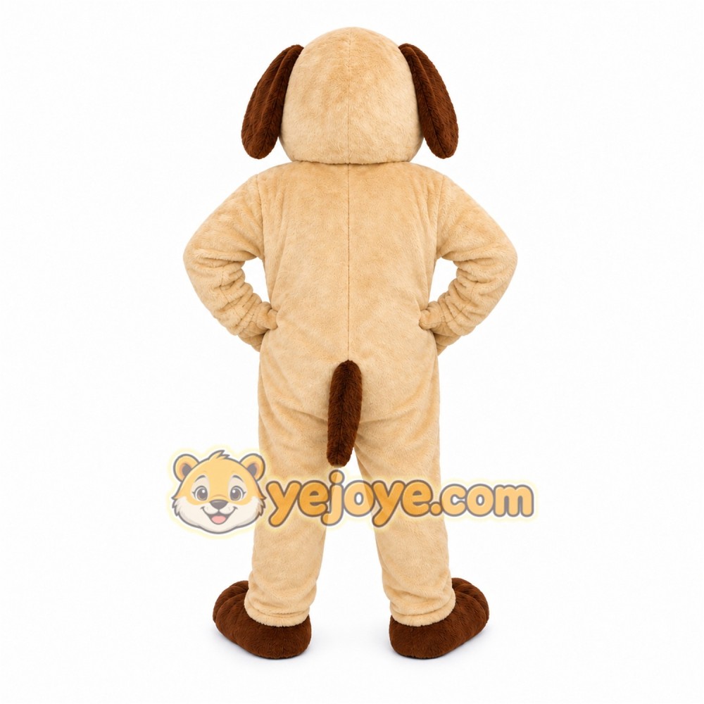 Beige Puppy Mascot Costume Beige Puppy Mascot Costume