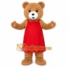 Bear Red Dress Mascot Costume Bear Red Dress Mascot Costume