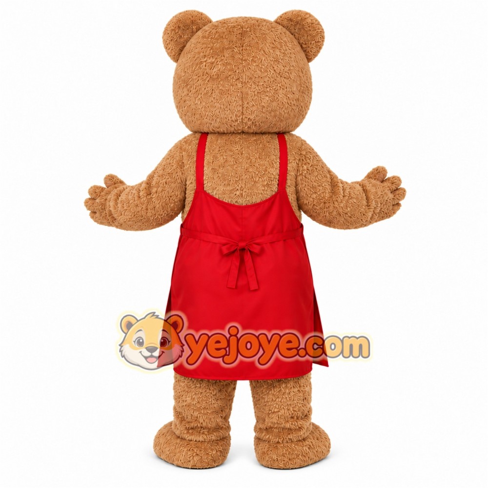 Bear Red Dress Mascot Costume Bear Red Dress Mascot Costume
