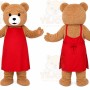 Bear Red Dress Mascot Costume