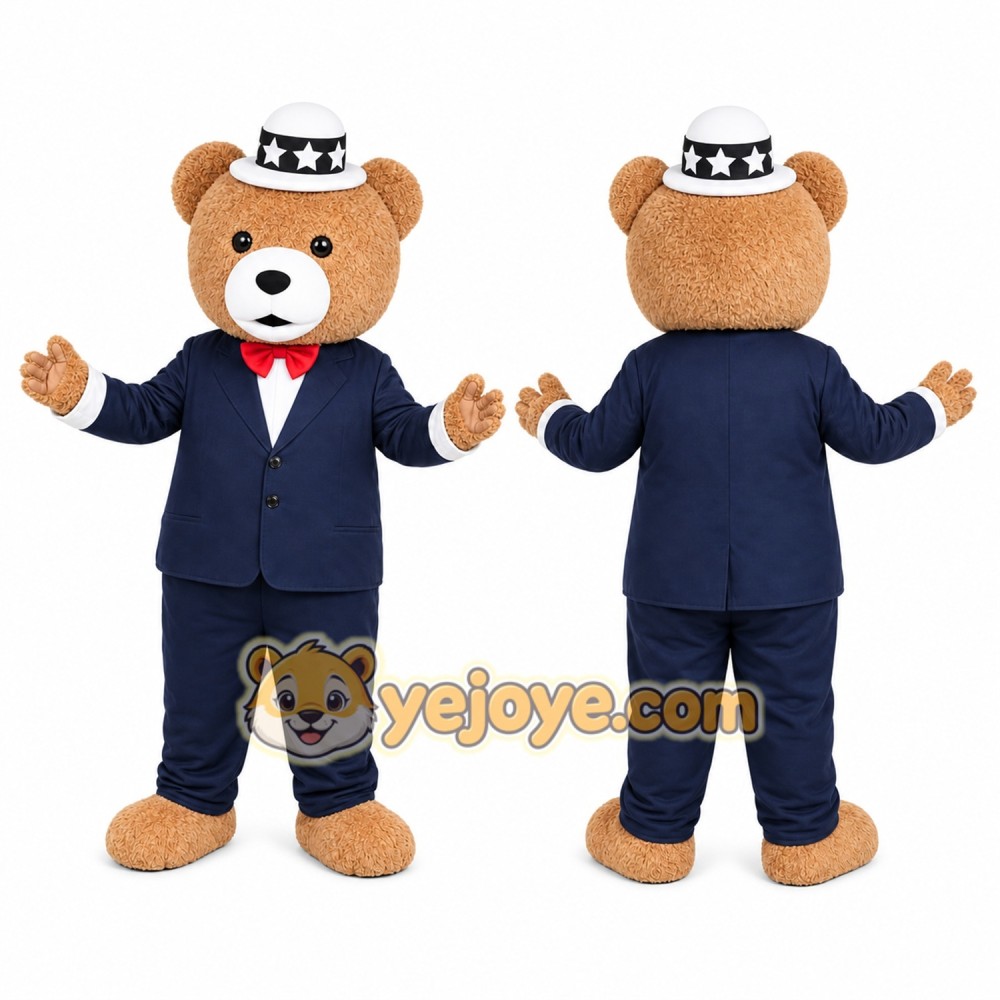 Captain Bear Mascot Costume Captain Bear Mascot Costume