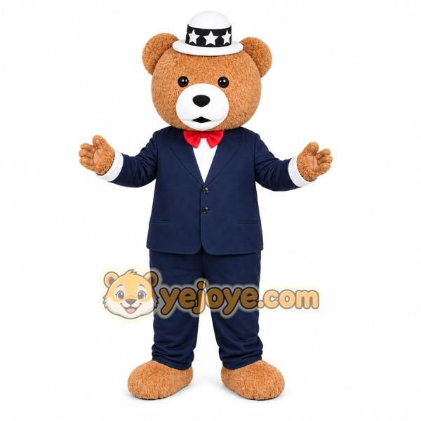 Captain Bear Mascot Costume