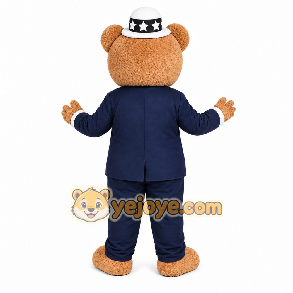 Captain Bear Mascot Costume Captain Bear Mascot Costume