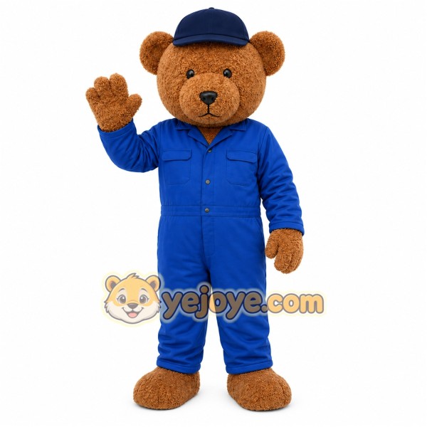 Blue Bear Mascot Costume
