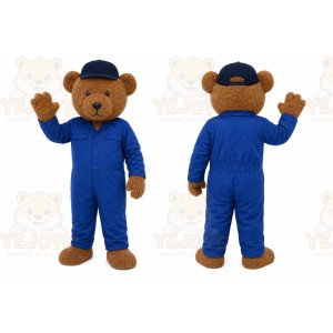 Blue Bear Mascot Costume