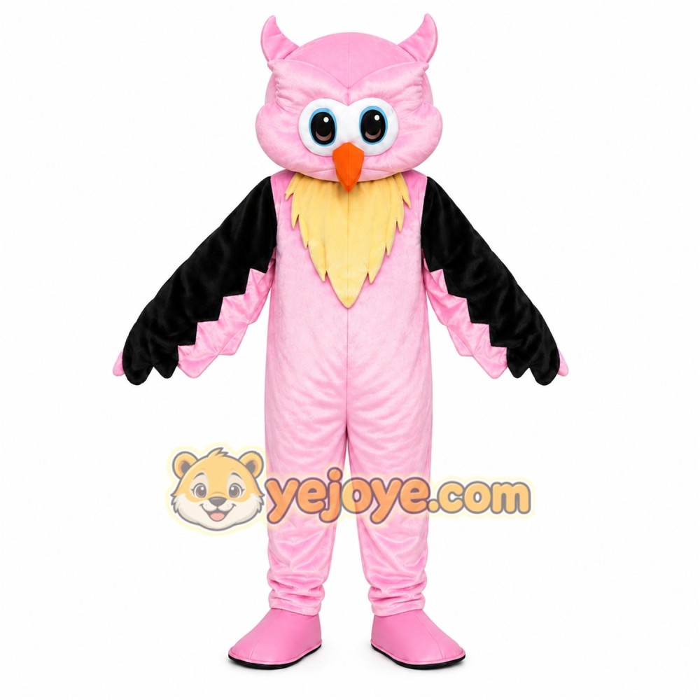 Pink Owl Mascot Costume