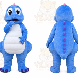 Blue Dinosaur Mascot Costume