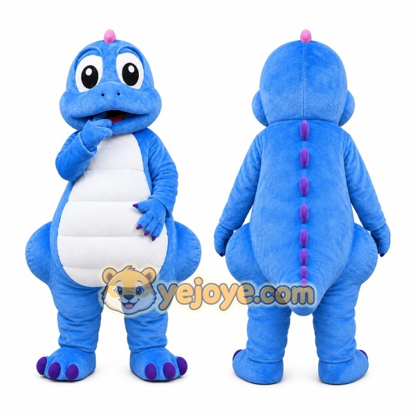 Blue Dinosaur Mascot Costume