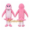 Pink Dolphin Mascot Costume Pink Dolphin Mascot Costume