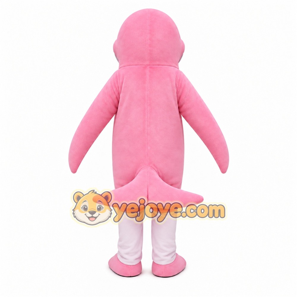 Pink Dolphin Mascot Costume Pink Dolphin Mascot Costume