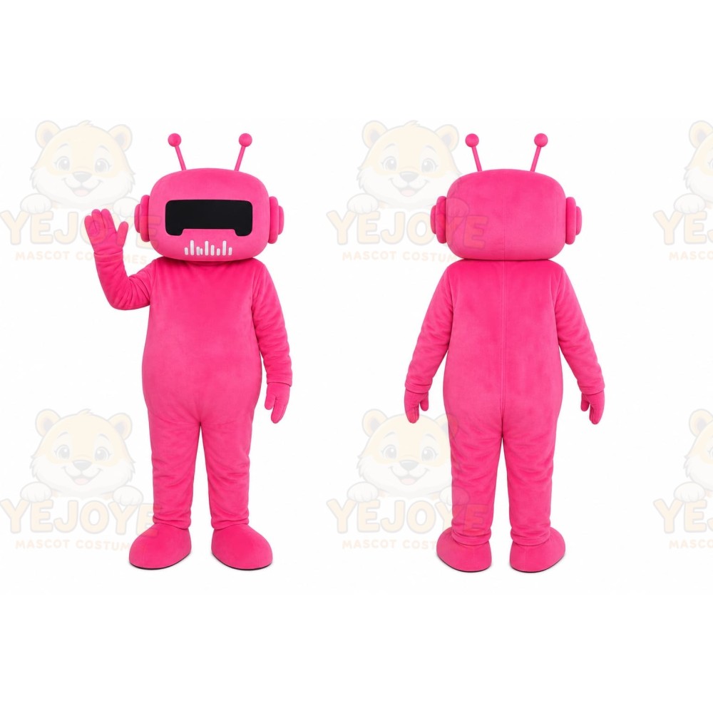 Pink Robot Mascot Costume