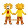 Yellow Lion Mascot Costume