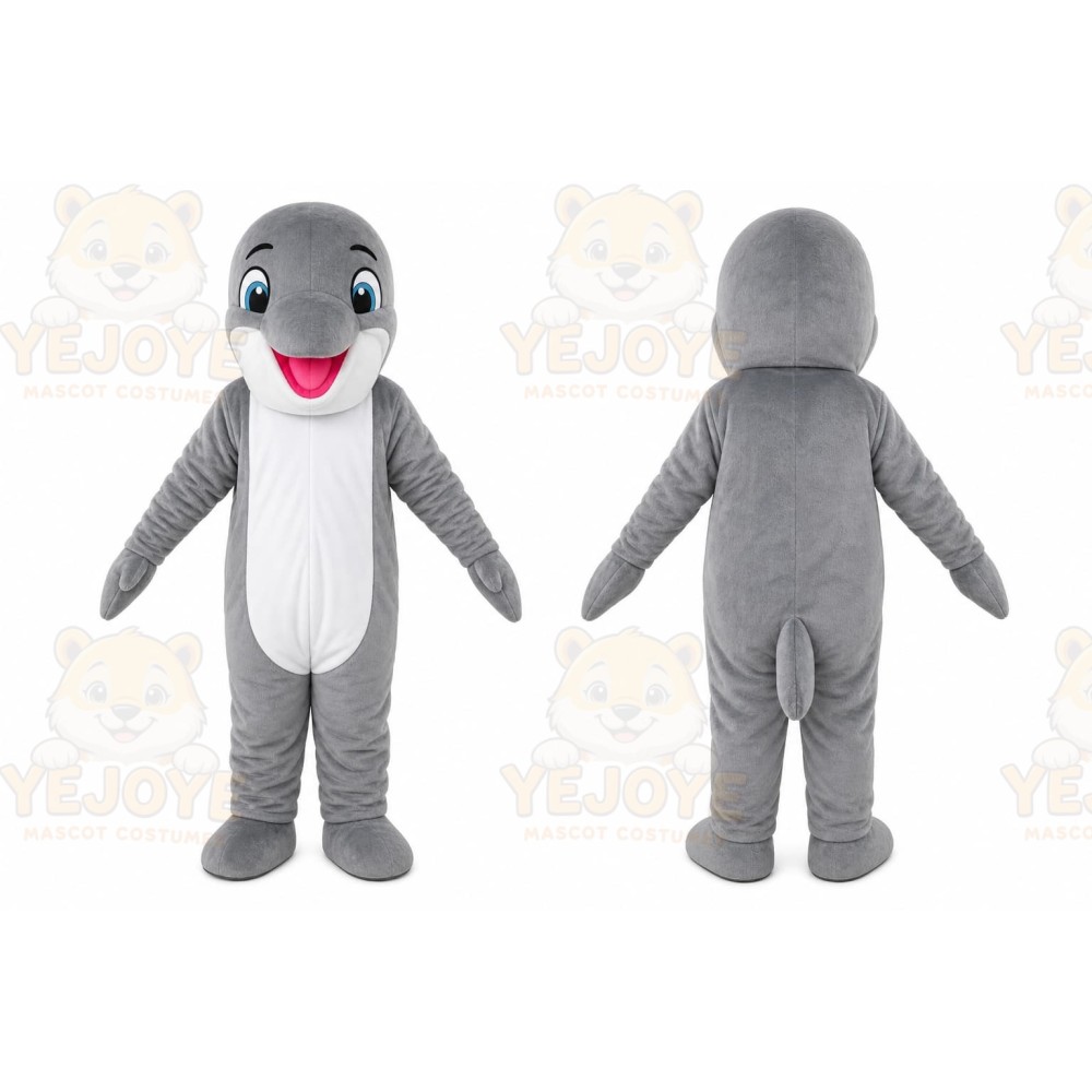 Gray Dolphin Mascot Costume