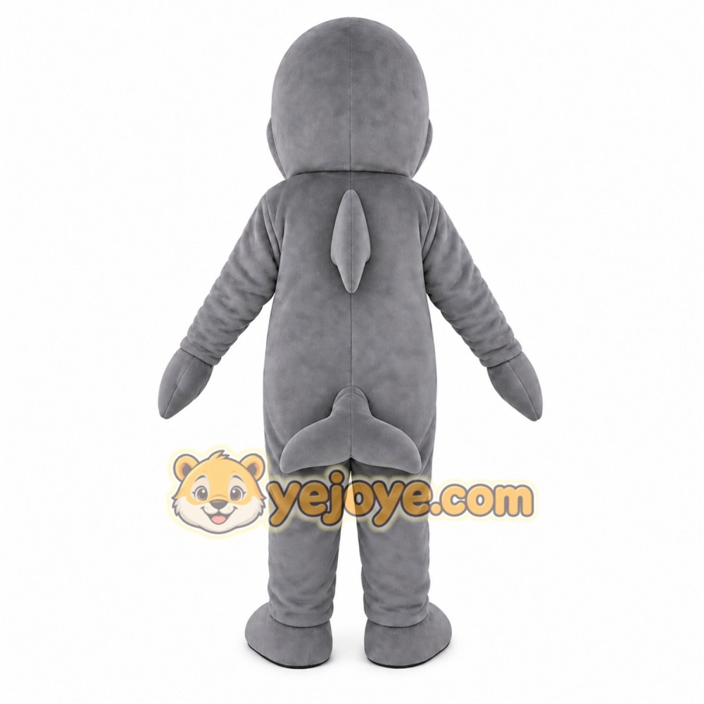 Gray Dolphin Mascot Costume Gray Dolphin Mascot Costume