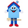Blue House Mascot Costume Blue House Mascot Costume