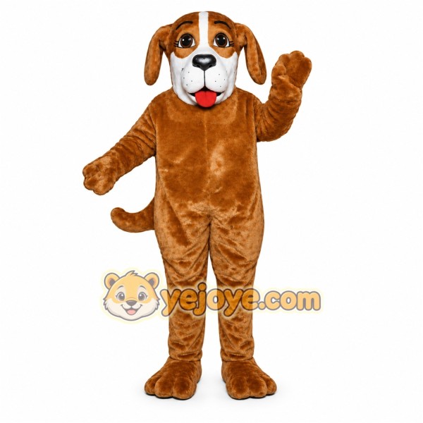 Brown Basset Dog Mascot Costume Brown Basset Dog Mascot Costume