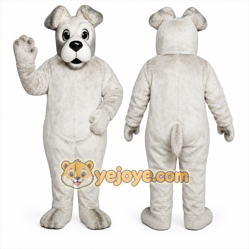 White Dog Mascot Costume White Dog Mascot Costume