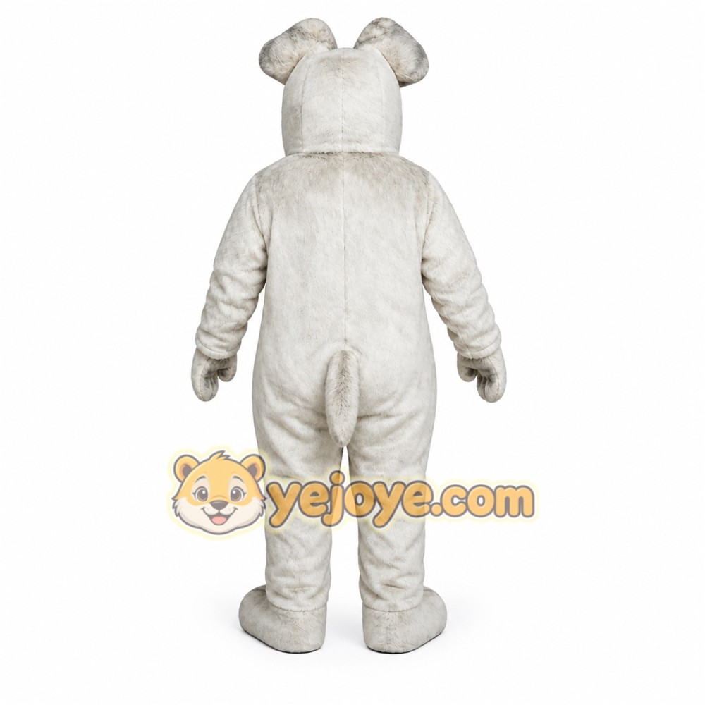 White Dog Mascot Costume White Dog Mascot Costume