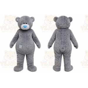 Gray Bear Mascot Costume