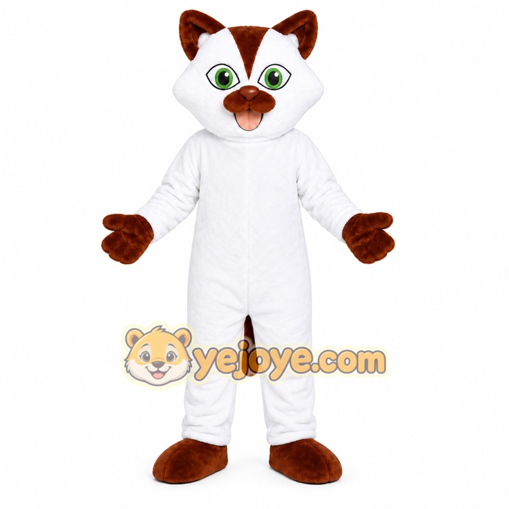 White Fox Mascot Costume White Fox Mascot Costume