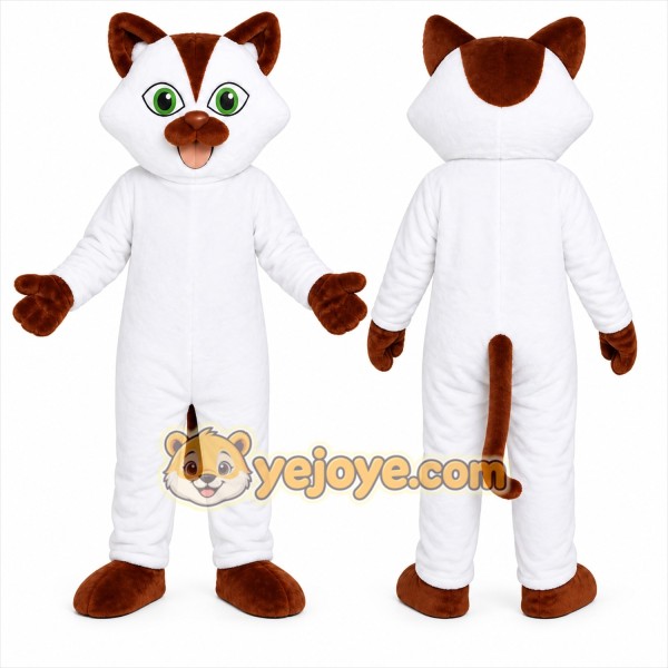 White Fox Mascot Costume
