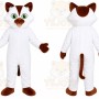 White Fox Mascot Costume
