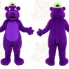 Purple Dinosaur Mascot Costume