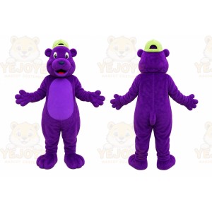 Purple Dinosaur Mascot Costume