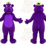 Purple Dinosaur Mascot Costume