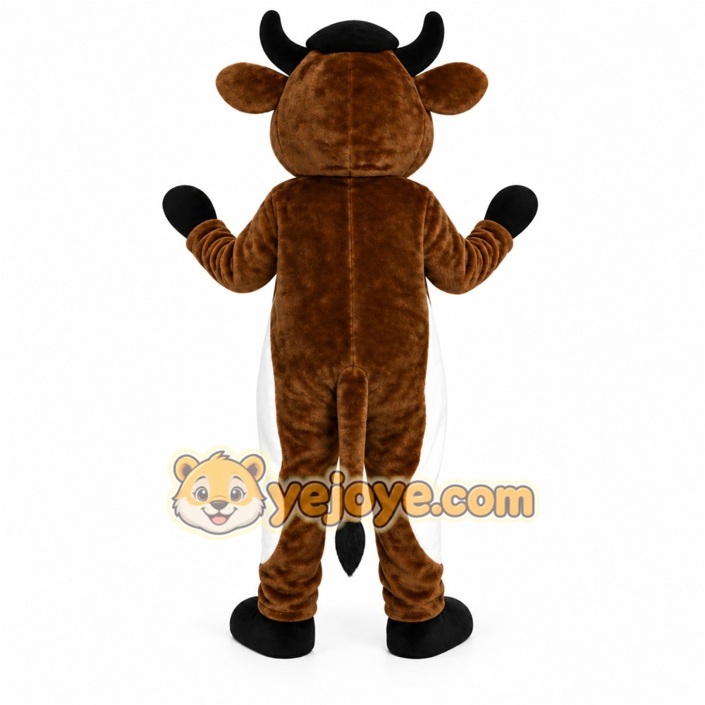 Brown Cow Mascot Costume Brown Cow Mascot Costume