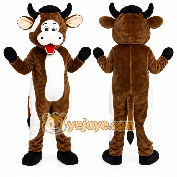 Brown Cow Mascot Costume