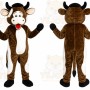 Brown Cow Mascot Costume