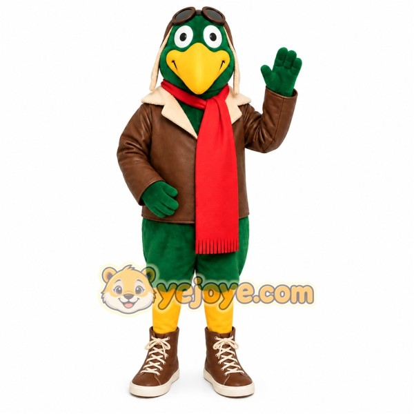 Green Bird Mascot Costume