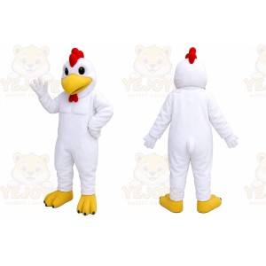 White Rooster Mascot Costume
