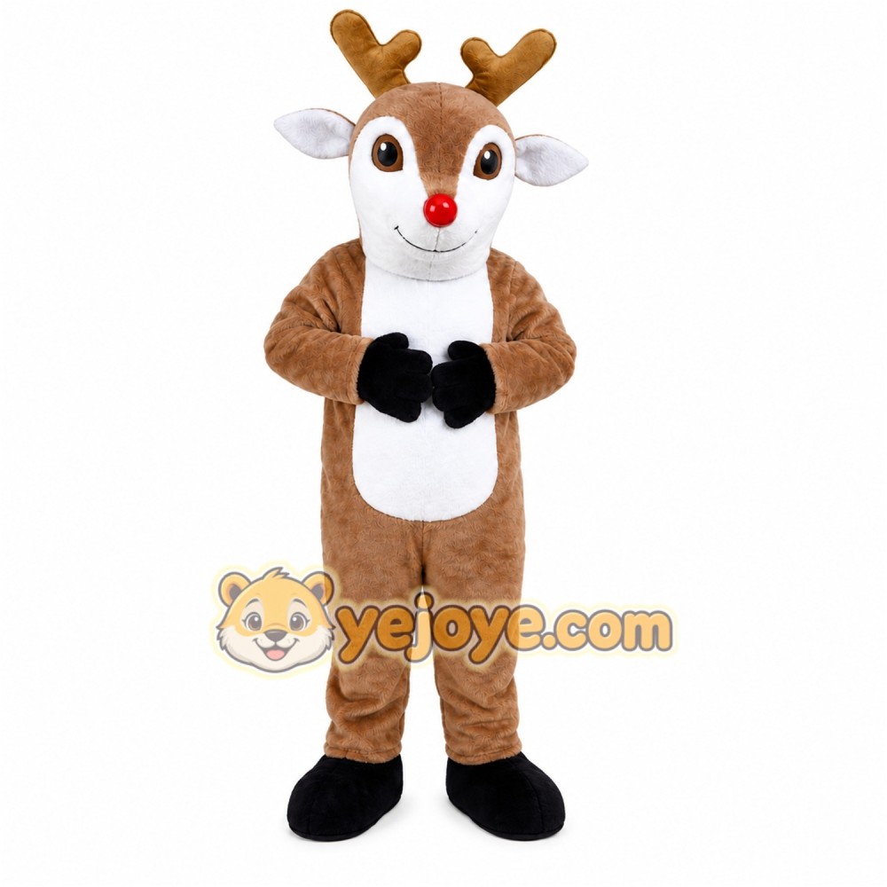 Brown Reindeer Mascot Costume