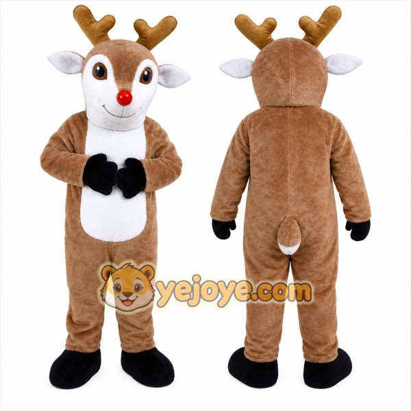 Brown Reindeer Mascot Costume