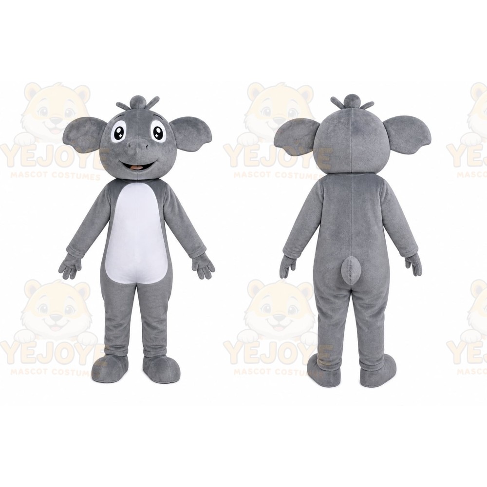 Gray Elephant Mascot Costume