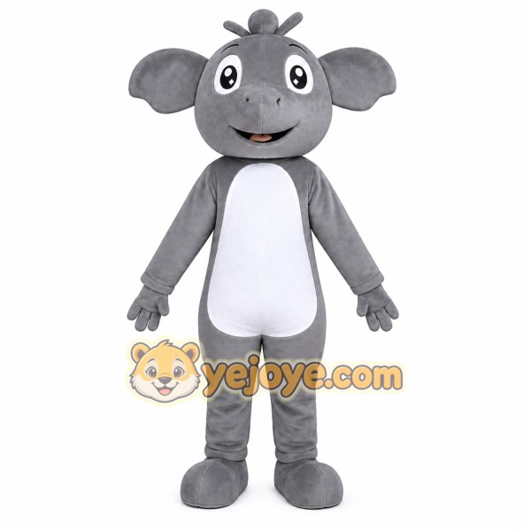 Gray Elephant Mascot Costume