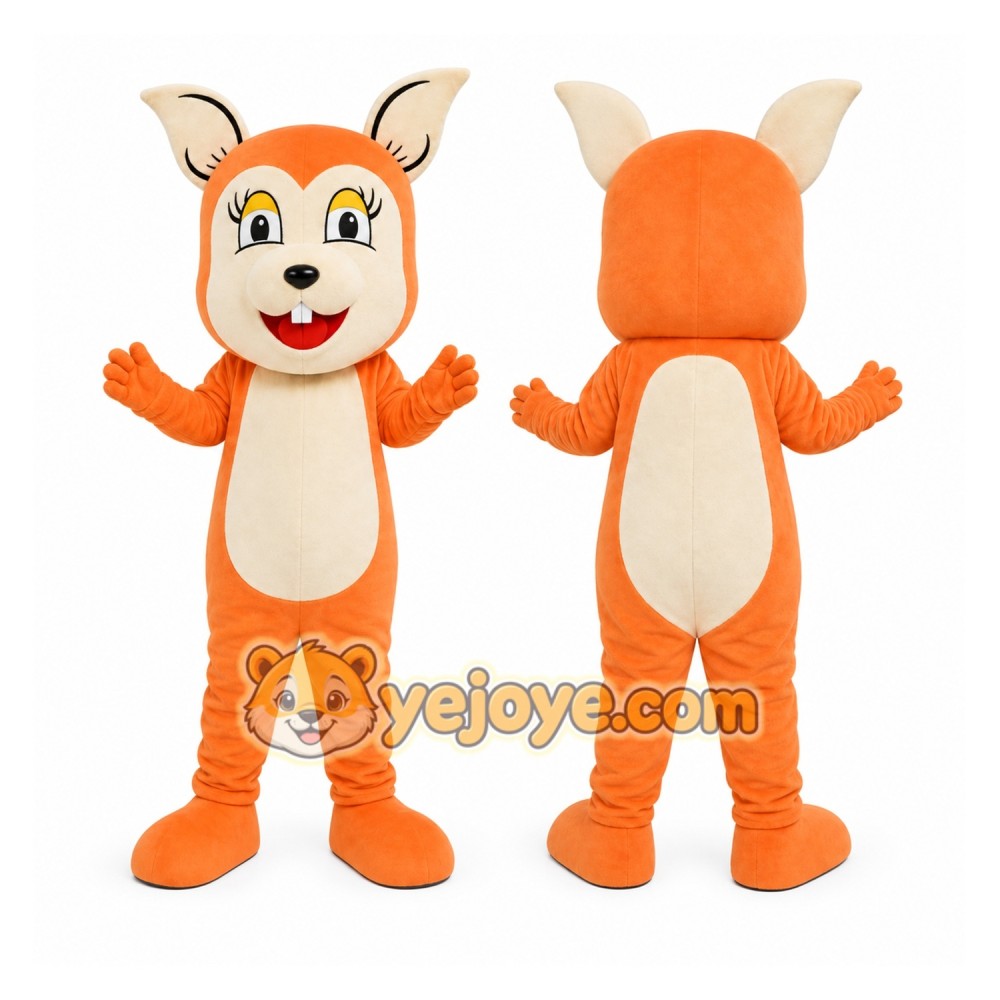 Orange Fox Mascot Costume Orange Fox Mascot Costume