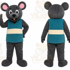 Black Mouse Shirt Mascot Costume