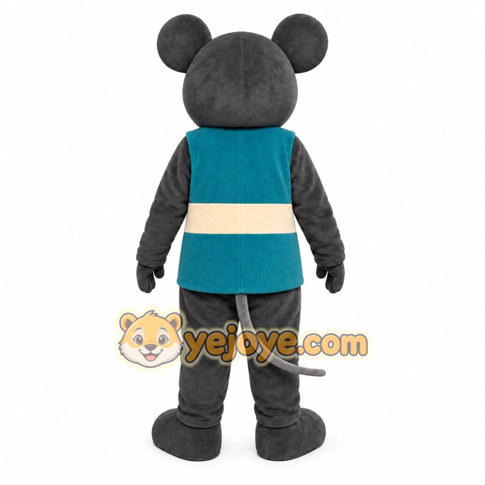 Black Mouse Shirt Mascot Costume Black Mouse Shirt Mascot Costume