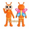 Orange Butterfly Girl Mascot Costume Orange Butterfly Girl Mascot Costume