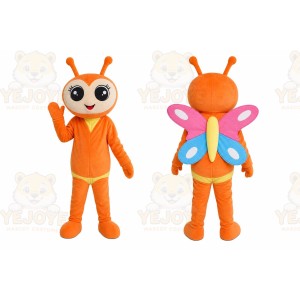 Orange Butterfly Girl Mascot Costume